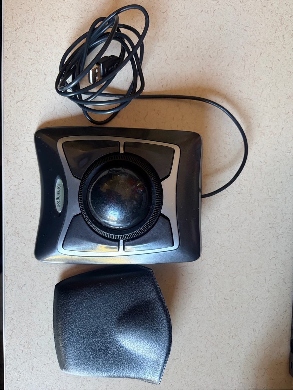Kensington Black Wired Trackball with Ergonomic Wrist Rest